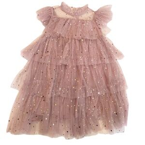 EF the Label dusty rose star dress size 7-8